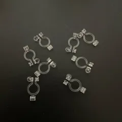 樹脂 ノンホール イヤリング コンバーター ピアス レディース クリア 透明