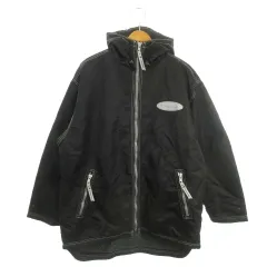 チャンピオン CHAMPION ジャケット 上着 L 黒 ブラック 長袖 フード付き 裏ボア アウトステッチ CJ1996 /AO8 ■GY61