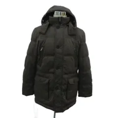 クロコダイル CROCODILE ダウンコート ミドル丈 ダークブラウン フード付き /HO38 ■GY61