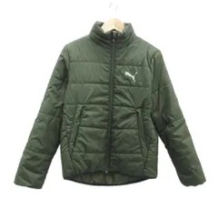 プーマ PUMA 中綿ジャケット ミドル丈 152 カーキ スタンドカラー ジップアップ 852215-15 /SY15 ■GY61 男の子
