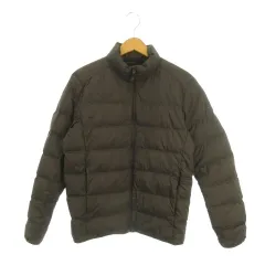 ユニクロ UNIQLO ULTRA LIGHT DOWN ダウンジャケット 上着 M 茶 ブラウン スタンドカラー ジップアップ 311-420685 /MN9 ■GY61