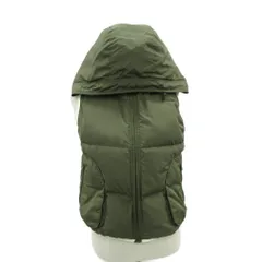 プラステ PLST ダウンベスト 上着 ミドル丈 2 カーキ フード付き /HO6 ■GY58