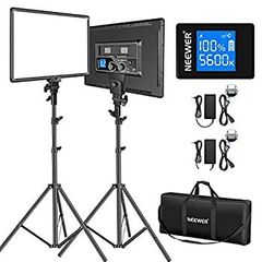 中古】 Neewer 2パック撮影用ビデオライトキット 18インチLEDパネル