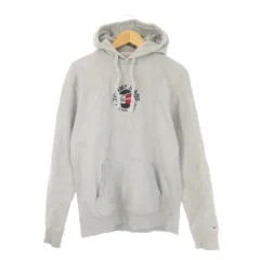 トミー TOMMY JEANS プルパーカー 裏起毛 L グレー 長袖 フード付き ロゴプリント /CK25 ■ECD001