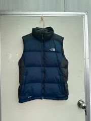 THE NORTH FACE ザノースフェイス 550 ダウン ベスト ネイビー/グレー (90 程度)