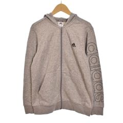 アディダス adidas パーカー フーディー ジップアップ 160 グレー ■GY58