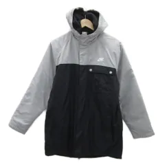 ナイキ NIKE スポーツウェア ジャケット 160 グレー フード付き バックロゴプリント ロング丈 /YS32 ■GY58 男の子