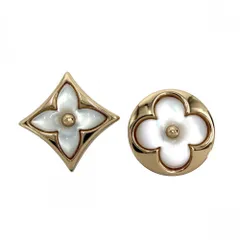 ルイヴィトン ピアス レディース ピュス サン ブロッサム ナクレ アクセサリー ジュエリー Au750 18金 PG LOUIS VUITTON K18ピンクゴールド  ホワイト マザー･オブ･パール   Q96426 / Q96425 約4.1g【中古品】のサムネイル