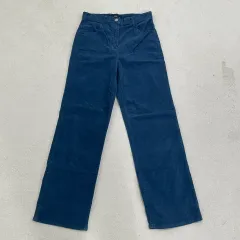 26 セオリー ネイビー コーデュロイ コットン ストレート ズボン 0227-2