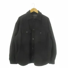 レイジブルー RAGEBLUE AIR WOOLY シャツジャケット 上着 L 黒 ブラック 無地 レギュラーカラー 長袖 /AO21 ■GY59