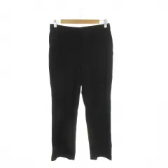 セオリー Theory パンツ ウール 4 黒 ブラック 無地 クロップド丈 ストレート /AH8 ■ECC001