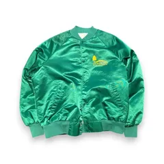 80s 90s スタジャン ナイロンジャケット ナイロンブルゾン スタジアムジャケット オーバーサイズ 短丈 ボックスシルエット スケーター アメカジ ストリートファッション 古着 vintage 80年代 90年代