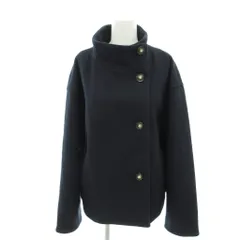 インデックス INDEX 美品 スタンドカラーショートコート ドロップショルダー L 紺 ネイビー /YJ ■GY60のサムネイル
