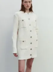 UM アンアンドサードミステリー ツイード ニットカーディガン ONE PIECE ブラック