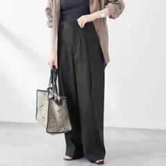 JOURNAL STANDARD L’essage (ジャーナルスタンダードレサージュ) LINENワイドタックパンツ ブラック 36