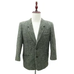 ロペ ROPE テーラードジャケット 上着 ミドル丈 M 黒 ブラック ヘリンボーン柄 /SM16 ■ECD001