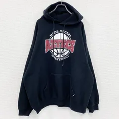 古着 used　00s～　RUSSELL ATHLETIC　スウェットパーカー/フーディー　ヴィンテージ　黒　ブラック　2XLサイズ【値引き交渉OK！】