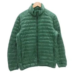 ユニクロ UNIQLO ウルトラライトダウンジャケット ジップアップ ナイロン L 緑 グリーン /GV ■GY58のサムネイル