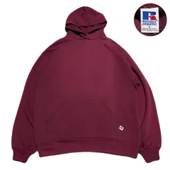 RussellAthletic ラッセルアスレチック Hoodie パーカー Sweatshirts スウェット トレーナー 90s Normcore ノームコア USA製 Polyester ポリエステル Cotton コットン Burgundy Lのサムネイル