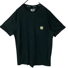 M カーハート ワンポイント ポケT ストリート ワーク  ブラック 黒 Tシャツ レディース ユニセックス メンズ 古着 半袖 CHM