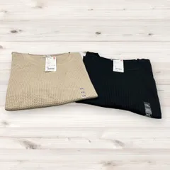 １F-015-438　 未使用　UNIQLO  WOMEN ワッフルクルーネックT（半袖）