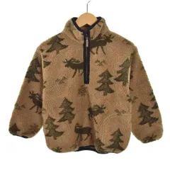 アバランチ AVALANCHE 90’s ヴィンテージ USA製 フリース ジャケット ハーフジップ 6X/7LG 茶 ブラウン ■ECC001