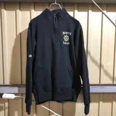 2061 Champion ハーフジップトレーナー ブラック M チャンピオン スウェット ワンポイント プリントロゴ 刺繍ロゴ 古着卸 アメリカ仕入