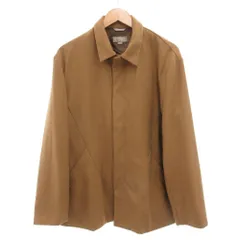 ユキトリイ YUKI TORII オム HOMME ステンカラーコート ショート丈 比翼 L 茶 ブラウン /GV ■GY59