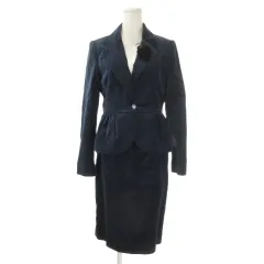 エスプリミュール ESPRITMUR ベロアスーツ セットアップ 11 ブローチ付き 紺 ネイビー /CK16 ■GY61