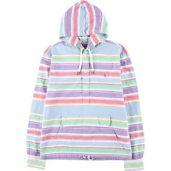 古着 ラルフローレン Ralph Lauren POLO RALPH LAUREN マルチボーダー ハーフボタン コットンパーカー メンズM相当/eaa618278
