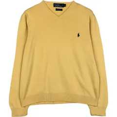 古着 ラルフローレン Ralph Lauren POLO by Ralph Lauren Vネック ピマコットンニットセーター メンズL相当/eaa617968