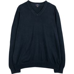 90s Old GAP ウール混 肉厚 ワッフル サーマル Vネック フェード 