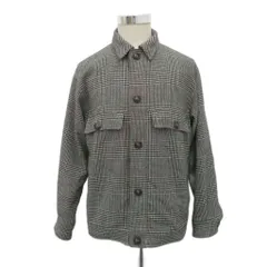 ニコアンド Niko and.. CPOジャケット 上着 ミドル丈 3 M 黒 白 グレンチェック柄 /SY40 ■GY58