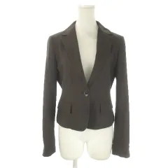 ミラショーン mila schon BLUE LABEL ジャケット 上着 40 茶 ブラウン テーラードカラー /AO8 ■ECD001