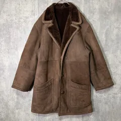 Real mouton leather coat brown shearling 極上 リアルムートン コート ブラウン ベルト付き 本革