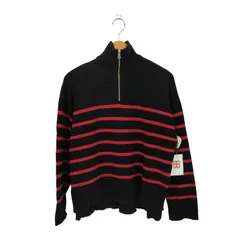 ザラ ZARA ボーダー ハーフジップ プルオーバー ニット セーター メンズ  M