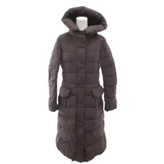 ユニクロ UNIQLO ダウンコート フェザー混 S ワインレッド フード付き 長袖 キルティング /KR ■GY61