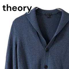 Theory セオリー メンズ ニットカーディガン ネイビー XSサイズ ウール100% 長袖 ショールカラー ポケット付き カジュアル シンプル 上質素材 0001130OCのサムネイル