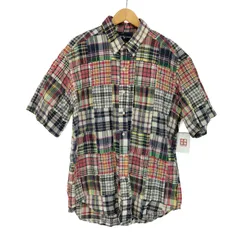 ラルフローレン RALPH LAUREN BLAKE パッチワークシャツ 半袖 ボタンダウン メンズ  LL