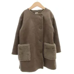 ビーミングバイビームス B:MING LIFE STORE by BEAMS ノーカラー フェイクムートンコート ロング 120 ベージュ /GV ■GY61
