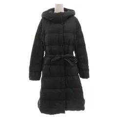 ユニクロ UNIQLO ライトウェイトダウンフーデットコート ロング XL 黒 ブラック 212-409122 /FF ■GY61