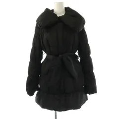 セシルマクビー CECIL McBEE ダウンコート アウター ベルト付き M 黒 /CX ■ECB001