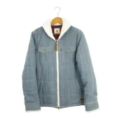 ビラボン BILLABONG 中綿ジャケット M 青 ブルー キルティング ボア襟 長袖 /AH26 ■ECD001