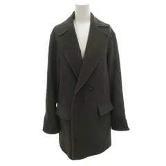 アダムエロペ Adam et Rope' チェスターコート アンゴラ混 シルク混 36 グレー ダブルブレスト ノッチドラペル ひざ丈 /FF ■GY60