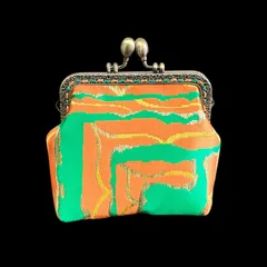 【No.312】着物リメイクポーチ、和風オリジナルポーチ(小)