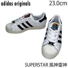 【未使用／23.0cm】ADIDAS ORIGINALS SUPERSTAR 風神雷神 ホワイト／ブラック／マルチ