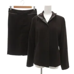 トランスワーク TRANS WORK セットアップ ジャケット ひざ丈スカート 9 11 茶 ブラウン /UO ■GY58のサムネイル