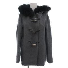DVF フォックスファー付きグレーのロングコート - メルカリ