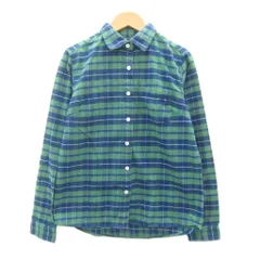 ザノースフェイス THE NORTH FACE ネルシャツ カジュアルシャツ S 緑 チェック柄 長袖 NRW61215 /SY59 ■GY60