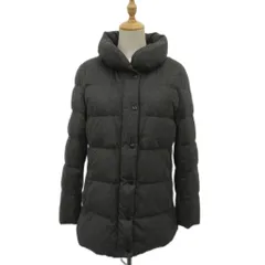 アリスバーリー Aylesbury ダウンジャケット 上着 ミドル丈 L グレー ボリュームカラー /SM94 ■ECB001